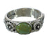 Southwest Authentic Sterling Silver Turquoise Flower Ring Size 8-1/4 YX91627